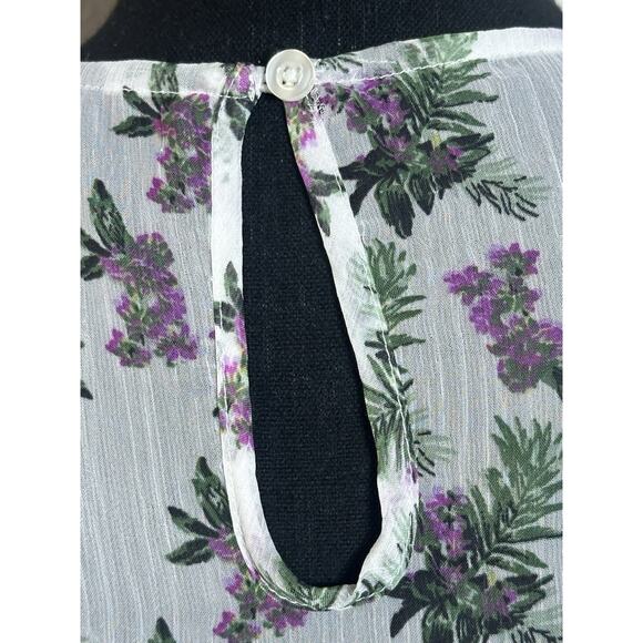 Buffalo David Bitton Women's Floral Print Top Size S Boho Flare Sleeve Top - Picture 9 of 16
